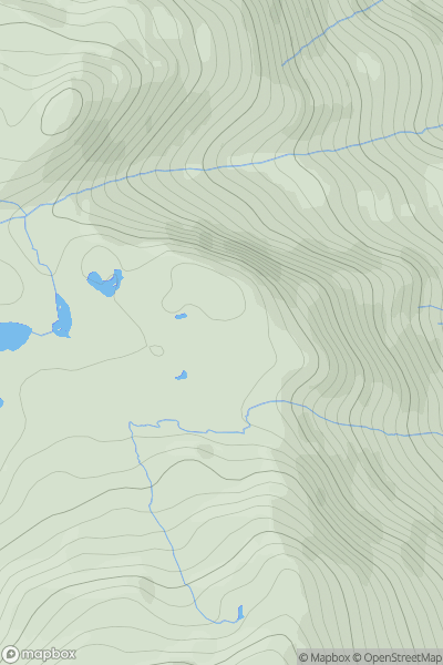 Thumbnail image for Creag Dubh [Knoydart to Glen Kingie] showing contour plot for surrounding peak